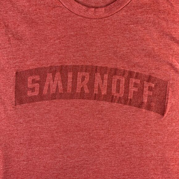 Smirnoff Shirt Mens Large Red Diageo Vodka Liquor Promo Drink Alcohol Heather - Picture 3 of 7